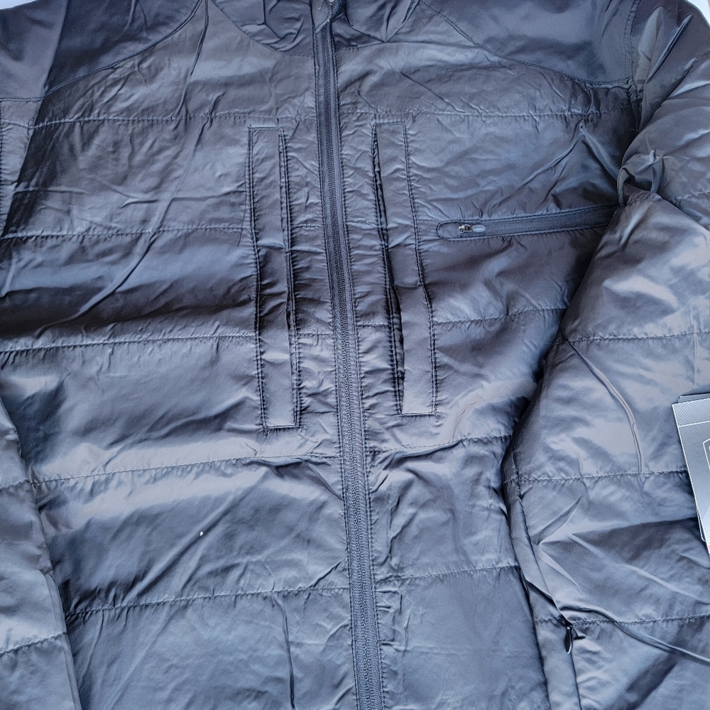 Propper Puff Jackets. Charcoal Gray. Zip closure with magnetic pocket